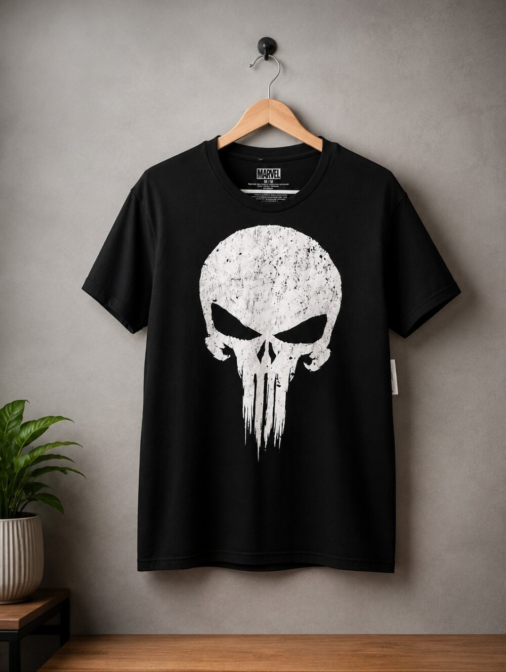 Men's Marvel Punisher Skull Graphic Tee Size Medium